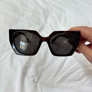 Prada Black and Brown Women's Sunglasses